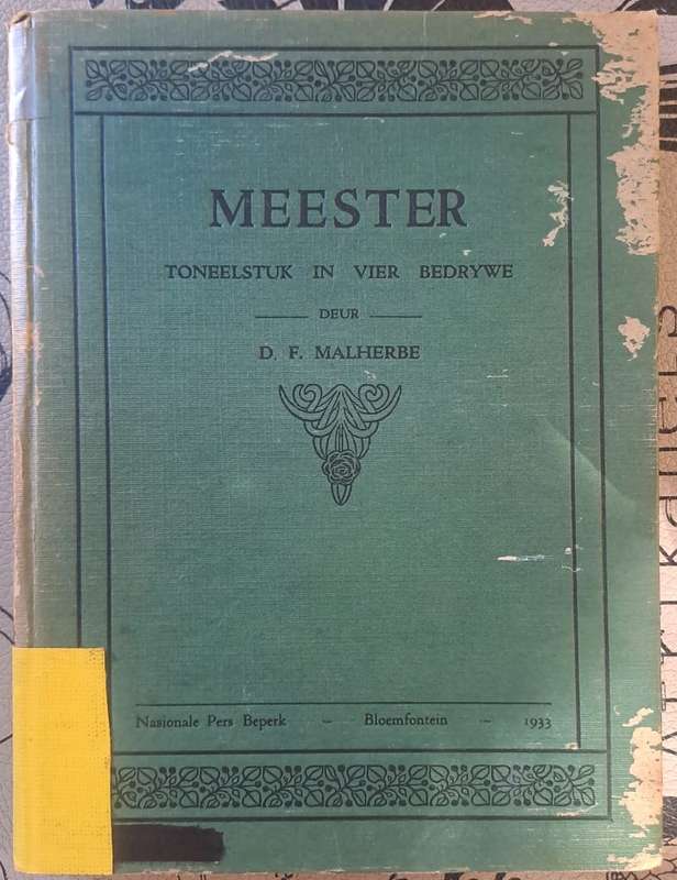 Meester - D. F. Malherbe (hard cover with no dj)
