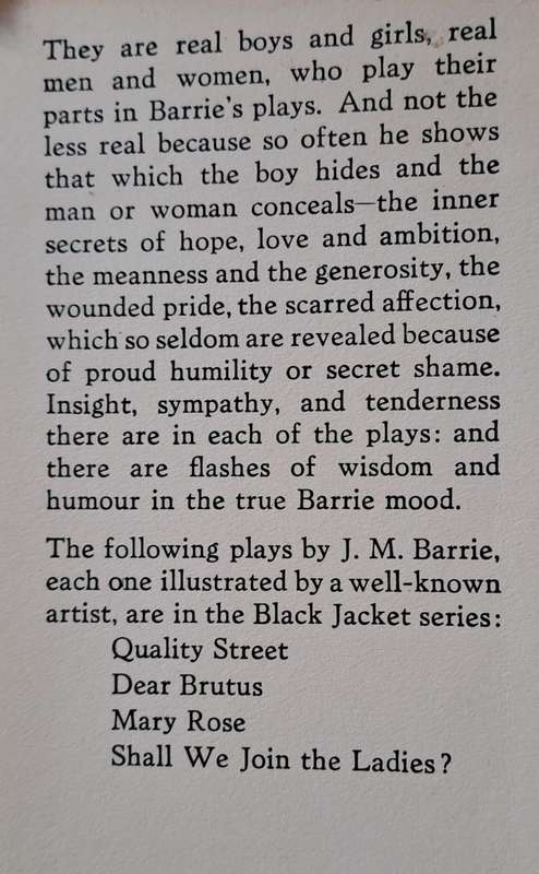 Dear Brutus - J. M. Barrie (hard cover with dj)