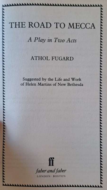 The Road to Mecca - Athol Fugard (paperback)