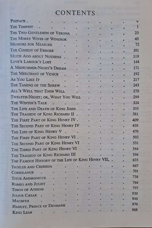 Shakespeare complete works - W. J. Craig M.A. (hard cover with dj)