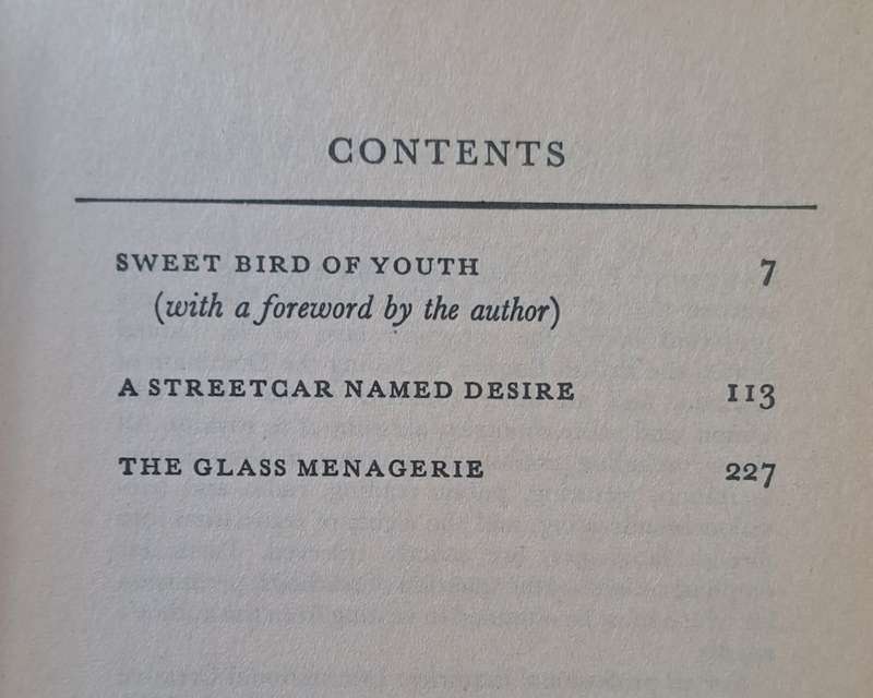 Sweet bird of youth a streetcar named desire the Glass menagerie (paperback)