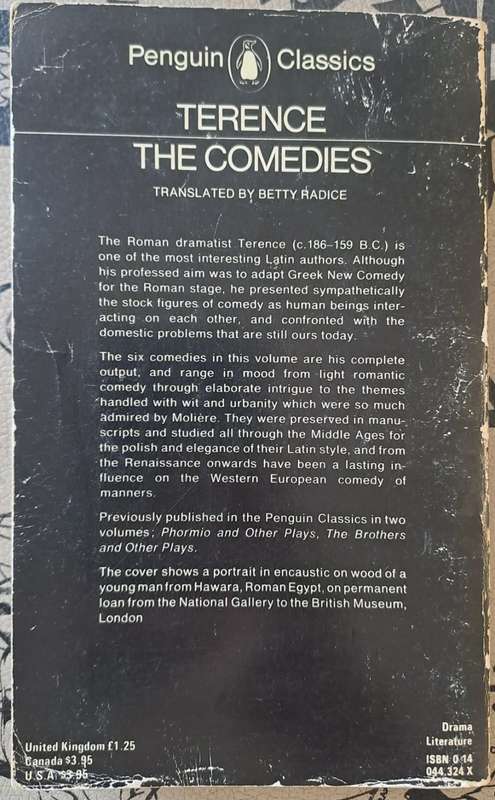 Terence The Comedies - Betty Radice (paperback)