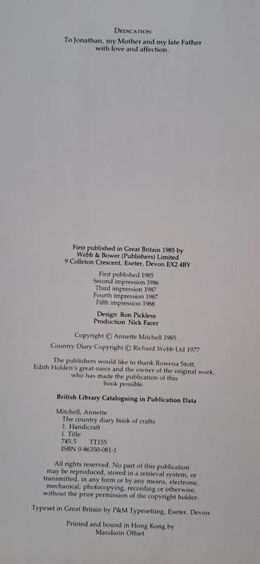 The Country Diary book of Crafts - Annette Mitchell (hard cover with dj)