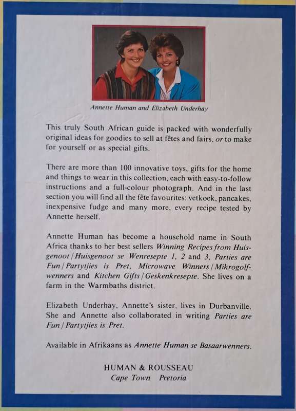 Gifts and goodies for Fetes and Fairs - Annette Human (hard cover with no dj)