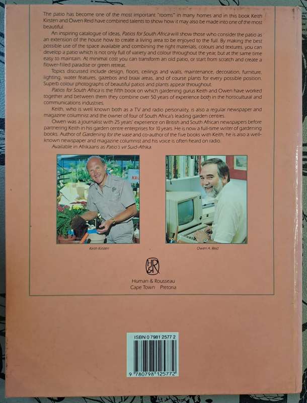 Patios For South Africa - Keith Kirsten & Owen A. Reid (hard cover with no dj)