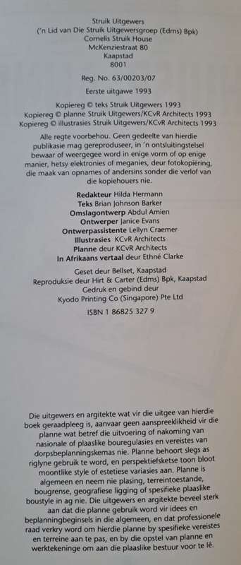 Suid Afrikaanse Huisplanne - Brian Johnson Barker (paperback)