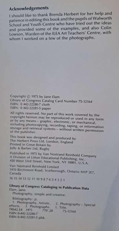 Photography simple and creative - Jane Elam (paperback)