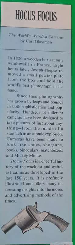 Hocus Focus the world's weirdest cameras - Carl Glassman (hard cover with dj)