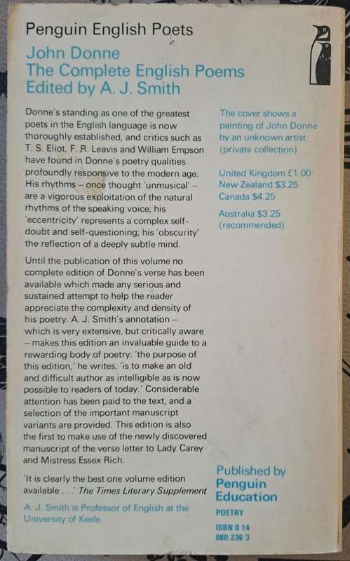The Complete English Poems - John Donne (paperback)