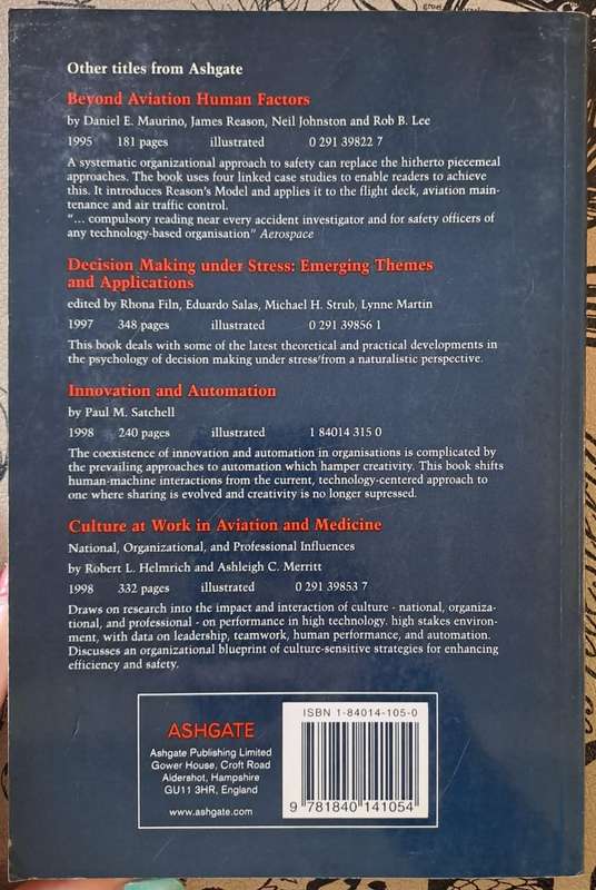 Managing the risks of organizational accidents - James Reason (paperback)