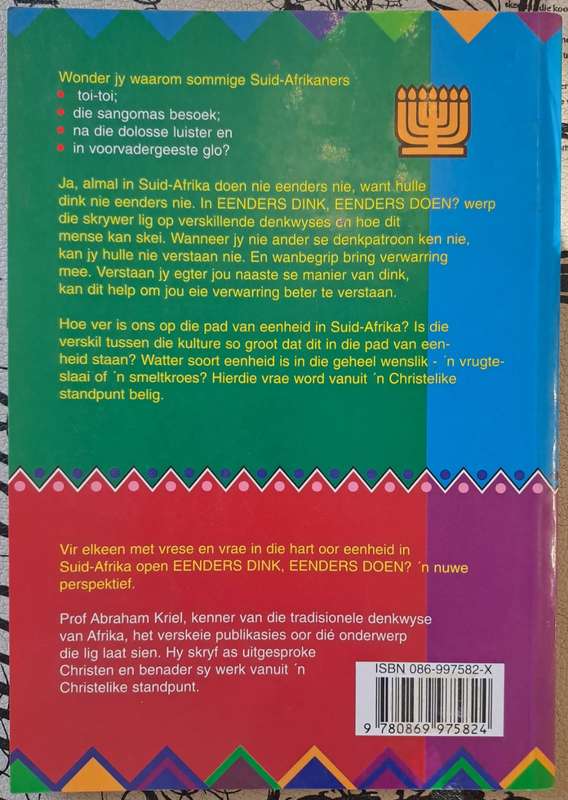 Eenders dink, Eenders doen? - Abraham Kriel (paperback)