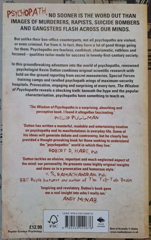 The wisdom of psychopaths - Kevin Dutton (paperback)