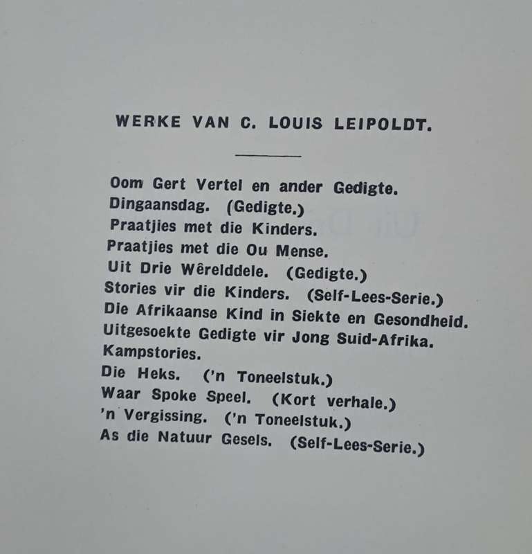 Uit Drie werelddele - C. Louis Leipoldt (hard cover)