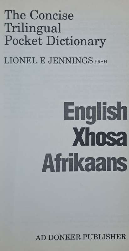 The concise trilingual pocket dictionary - Lionel E Jennings (paperback)