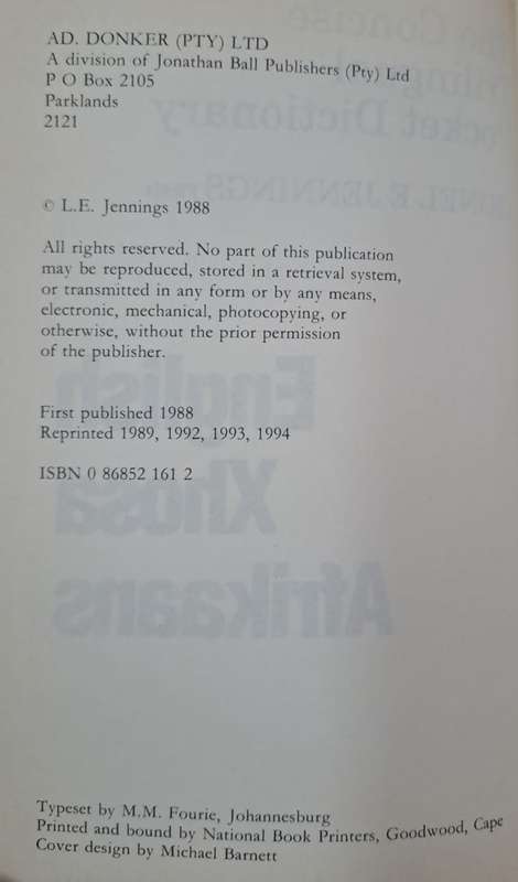 The concise trilingual pocket dictionary - Lionel E Jennings (paperback)