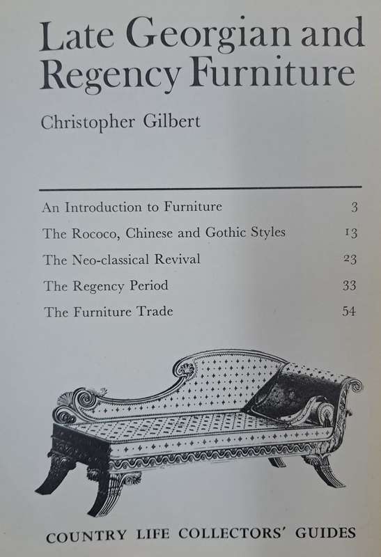 Late Georgian and Regency Furniture - Christopher Gilbert (paperback)