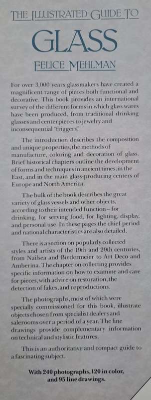 The illustrated guide to glass - Felice Mehlman (hard cover with dj)