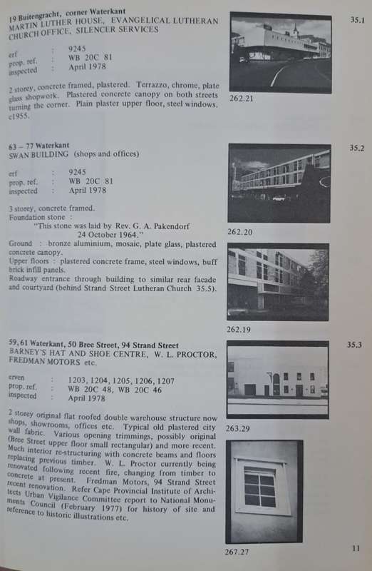 The buildings of central Cape Town - John Rennie (hard cover with dj)