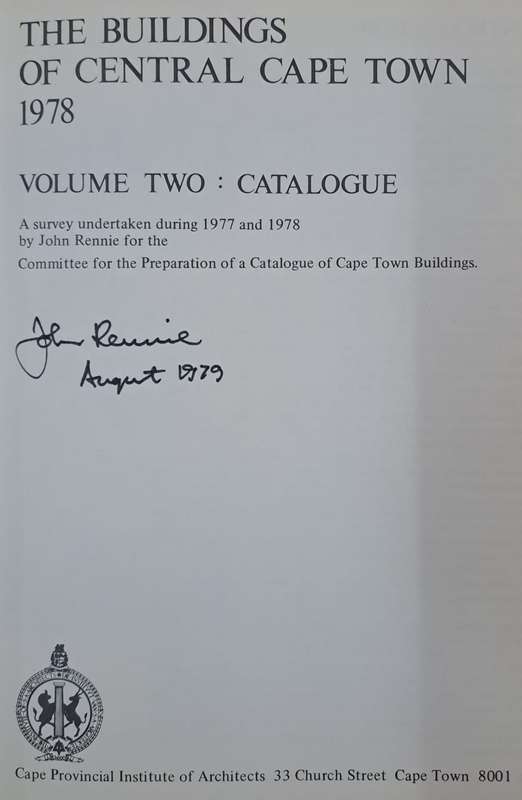 The buildings of central Cape Town - John Rennie (hard cover with dj)