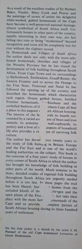 Homesteads & Villages of South Africa 1965 - James Walton (hard cover with dj)