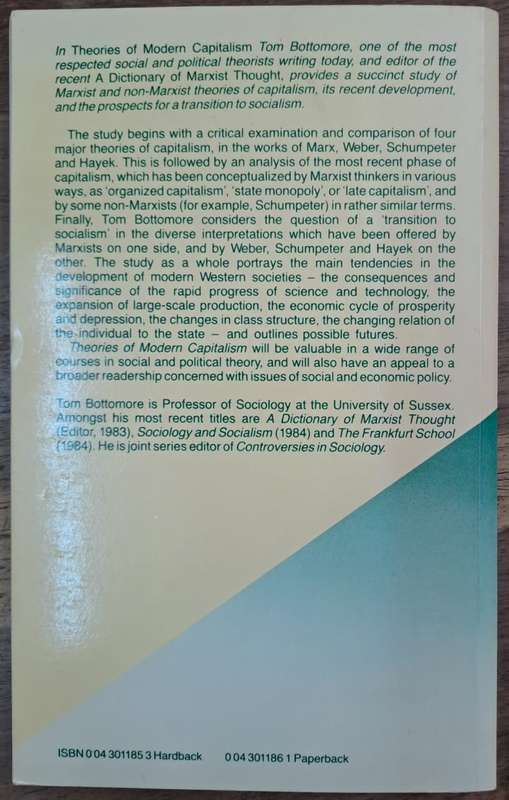 Theories of modern capitalism - Tom Bottomore (paperback)