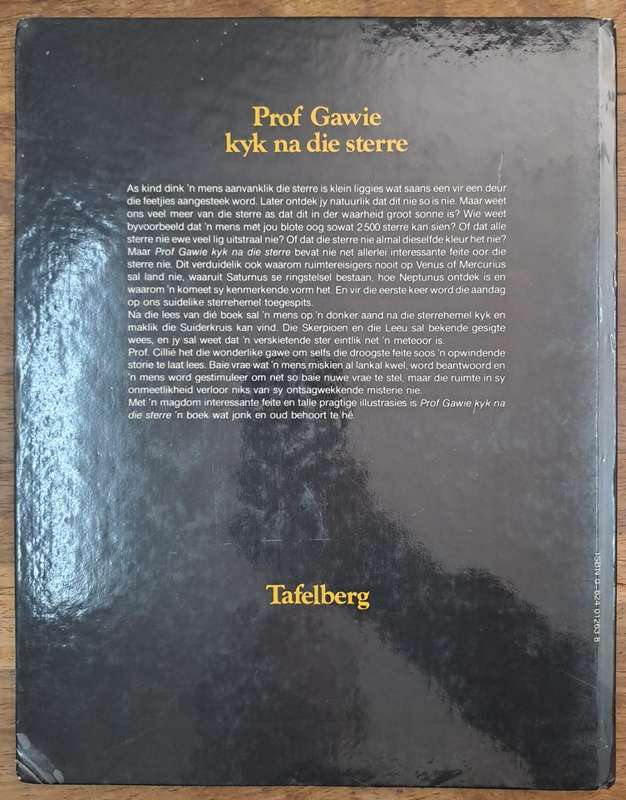 Prof Gawie kyk na die sterre - G. G. Cillie (hard cover with no dj)