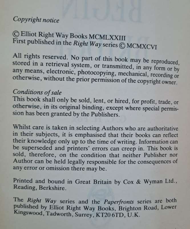 Begin Bridge - G.C.H.Fox (paperback)