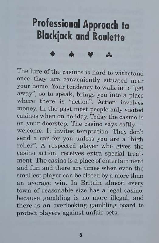 Professional Approach to Blackjack and Roulette - Morris Shenker (paperback)