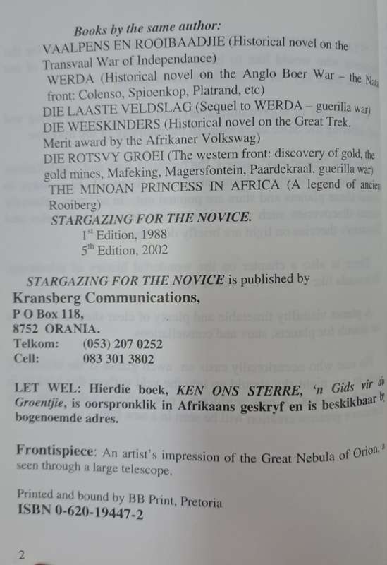 Stargazing for the novice - Franz Conradie (Paperback)