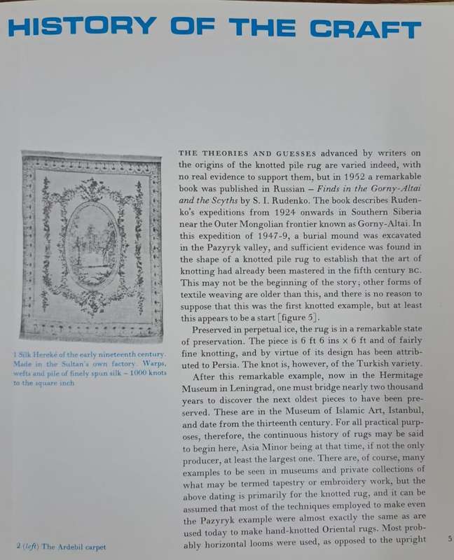 Oriental rugs & Carpets - Stanley Reed (hard cover with dj)
