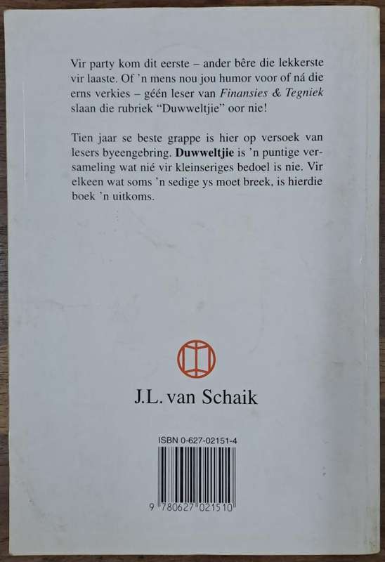 Duwweljie - J.L. van Schaik (paperback)