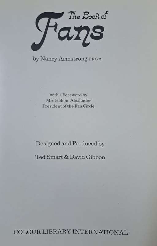 The book of fans - Nancy Armstrong (Hard cover with dj)