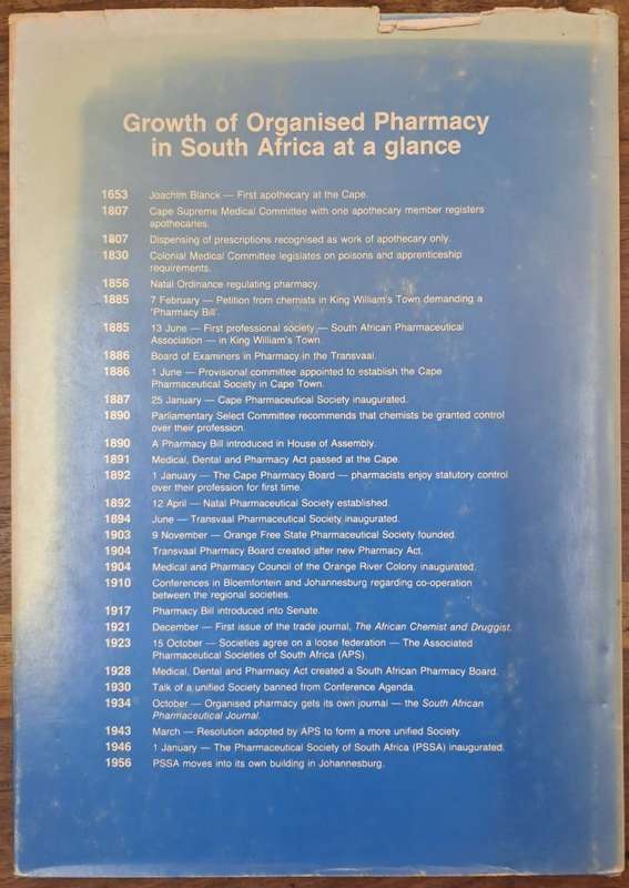 A history of organised pharmacy in South Africa 1885-1950 - Mike Ryan (Hard cover)