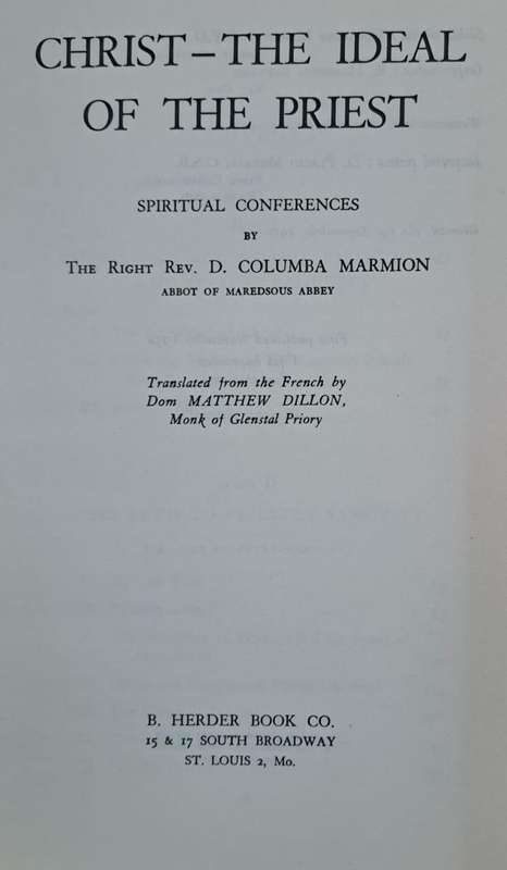 Christ-the ideal of the priest - Abbot Marmion O.S.B (Hard cover)