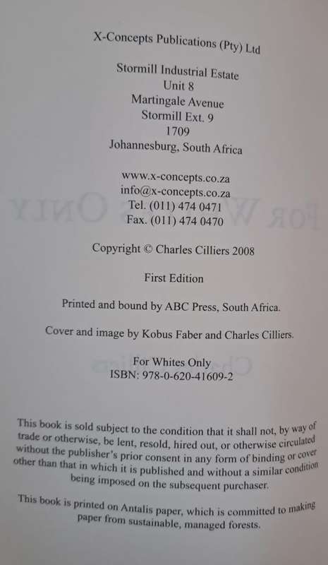 For whites only - Charles Cilliers (paperback)