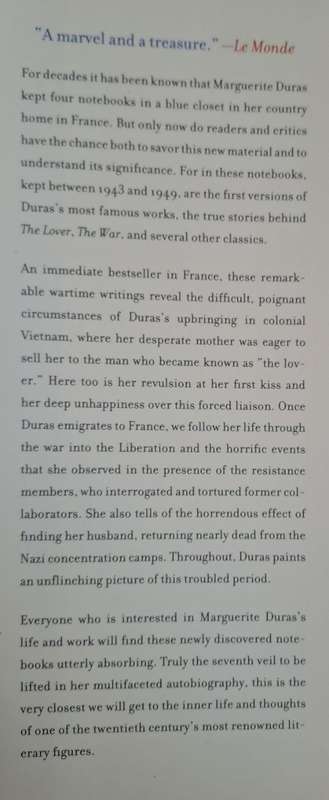 Wartime Writing 1943-1949 -  Marguerite Duras (Hard cover with dj)
