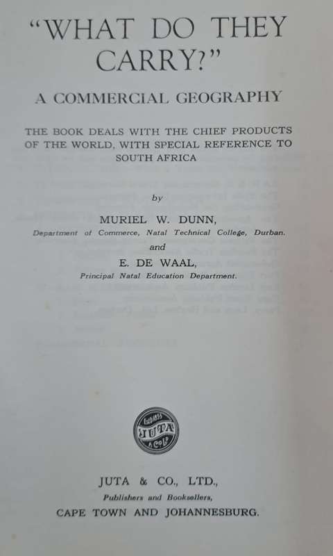 What do they carry? - M. W. Dunn (paperback)