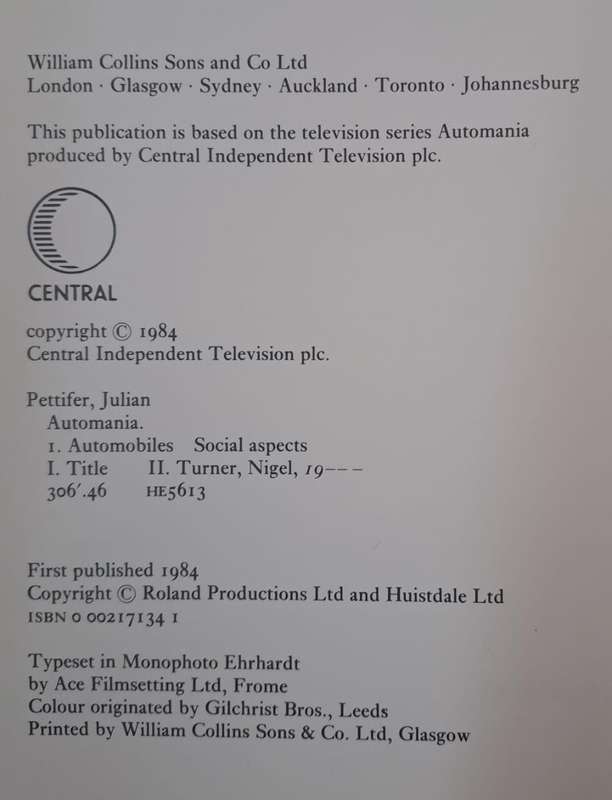 Automania - Julian Pettifer & Nigel Turner (Hard cover with dj)