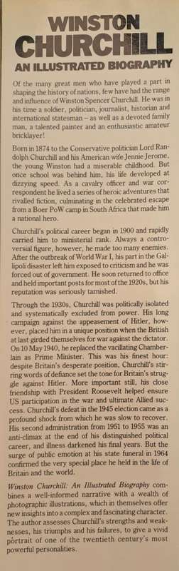 Winston Churchill an Illustrated biography - R G Grant (Hard cover with dj)