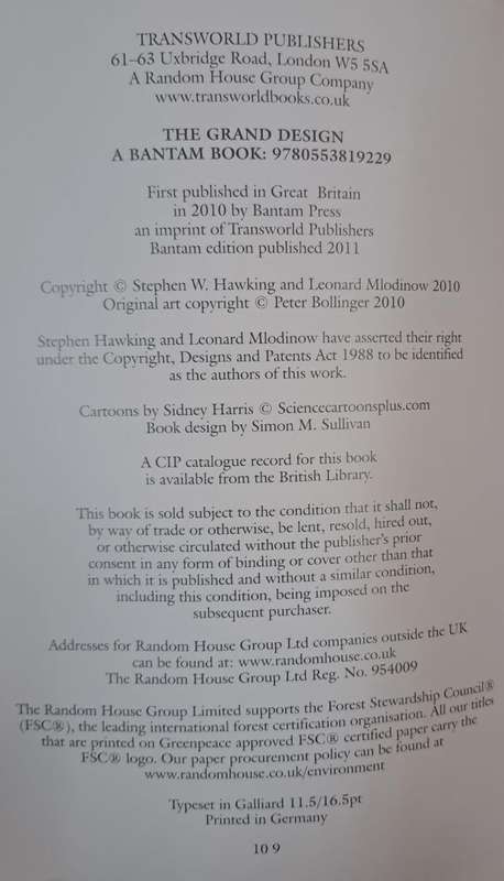 The grand design - Stephen Hawking (paperback)