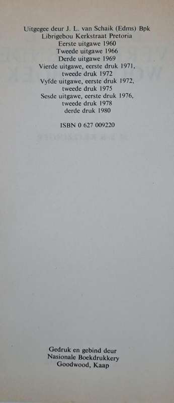 Beknopte verklarende woordeboek - M.S.B. Kritzinger (Hard cover with no dj)