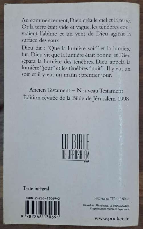 LA Bible - work of biblical scholars from L'École Biblique in Jerusalem (paperback)