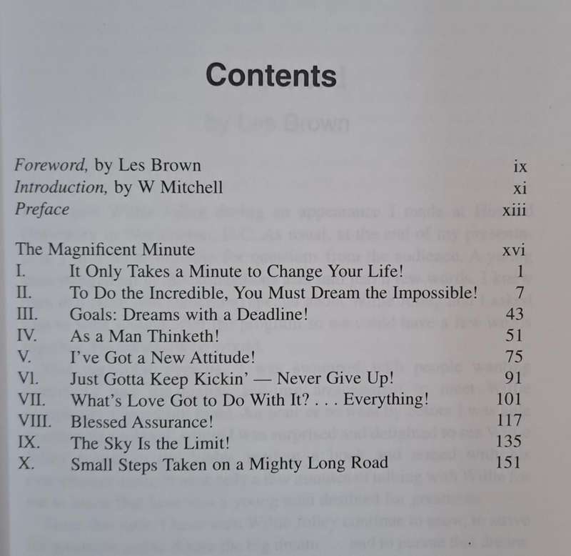It only takes a minute to change your life - Willie Jolley (paperback)