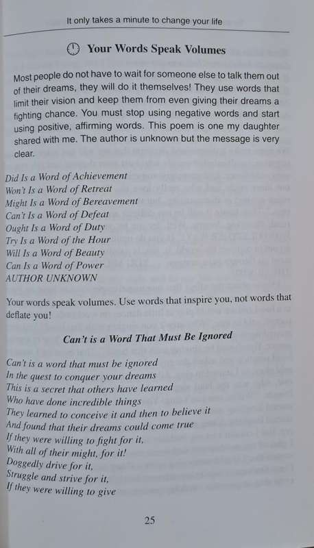 It only takes a minute to change your life - Willie Jolley (paperback)