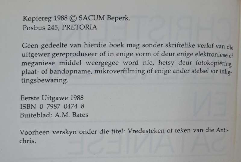 Christelike tekens en sataniese simbole - Ds G J Hugo (paperback)