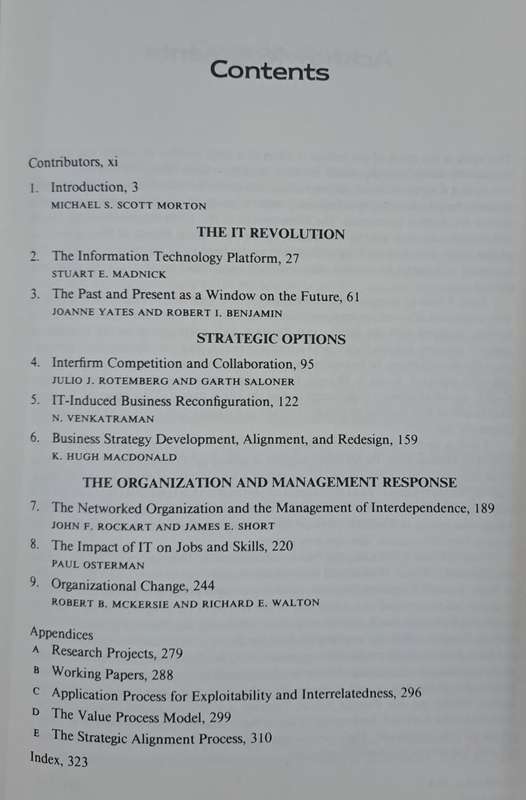 The corporation of the 1990s - Michael S. Scott Morton (Hard cover with dj)