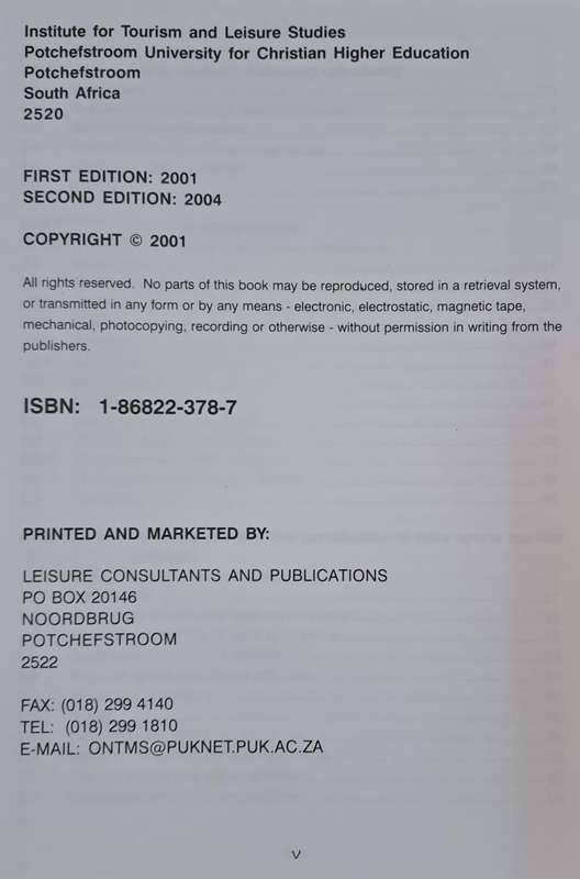 An introduction to sports tourism and event management 2 edition - M. Saayman (paperback)