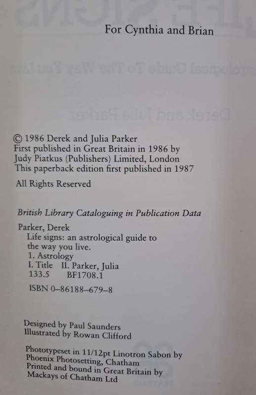 Life Signs - Julia & Derek Parker (paperback)