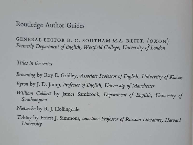 Nietzsche - R. J. Hollingdale (Hard cover with dj)