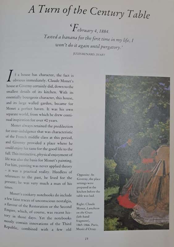 Monet's Cookery notebooks - Claire Joyes (Hard cover with dj)